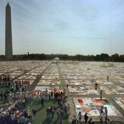 Aids quilt memorial names history getty