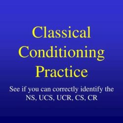 Classical conditioning practice sheet answers